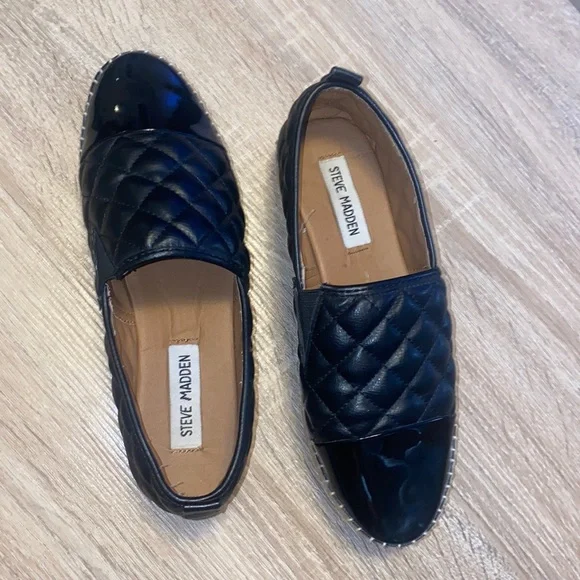 🪩Steve Madden Black Palamo Quilted Espadrilles! - Picture 3 of 7